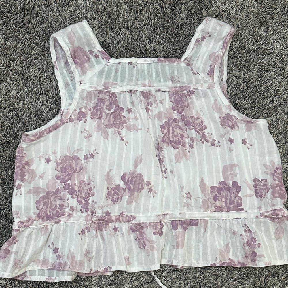 American Eagle flower blouse xs - Picture 2 of 7